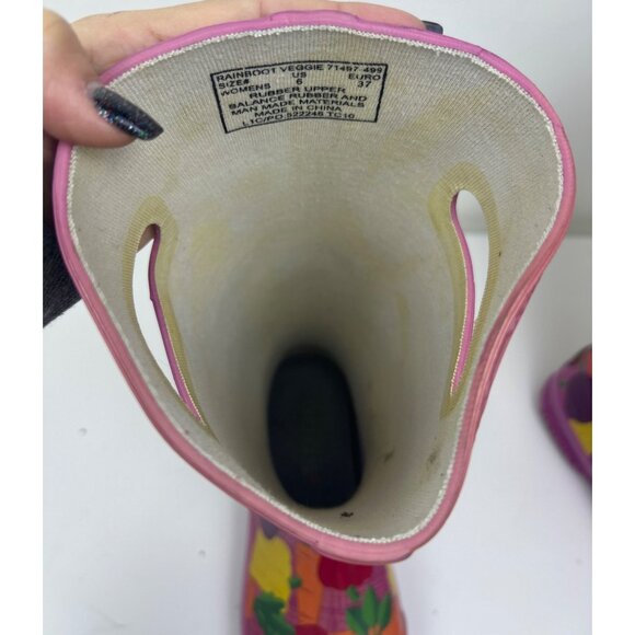 Bogs Women’s 6 Veggie Print Rain Boots Colorful Waterproof Garden Boots - Picture 3 of 8